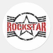 Rockstar Ronde Sticker (Voorkant)