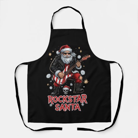 Rockstar Santa Apron Schort (Voorkant)