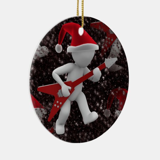 rockstar santa keramisch ornament (Rechts)