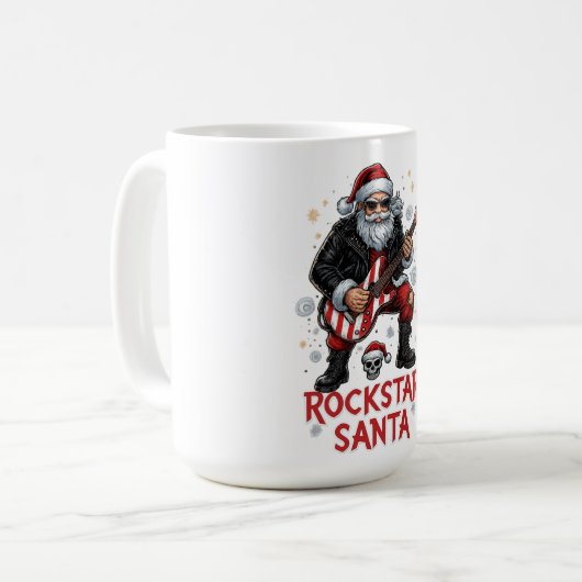 Rockstar Santa Mug Koffiemok (Voorkant links)