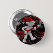 rockstar santa ronde button 5,7 cm (Voorkant /achterkant)
