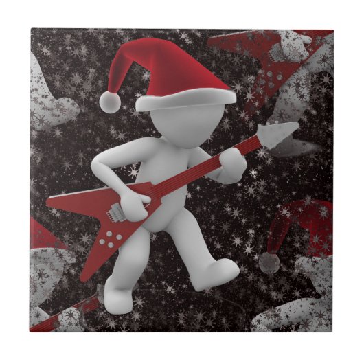 rockstar santa tegeltje (Voorkant)