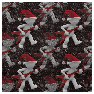 rockstar santa xmas - kerstmis stof