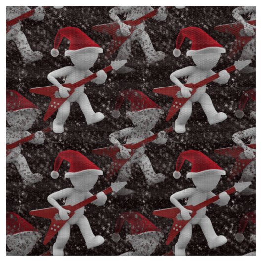 rockstar santa xmas - kerstmis stof (Swatch)
