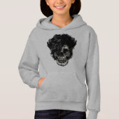 Rockstar Schedel met Wild Haar (Voorkant)