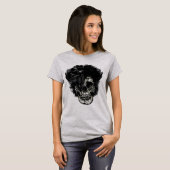 Rockstar Schedel met Wild Haar T-shirt (Voorkant volledig)