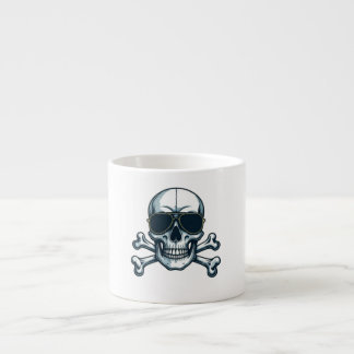 Rockstar Skull T-Shirt - Vet en badass" Espresso Kop
