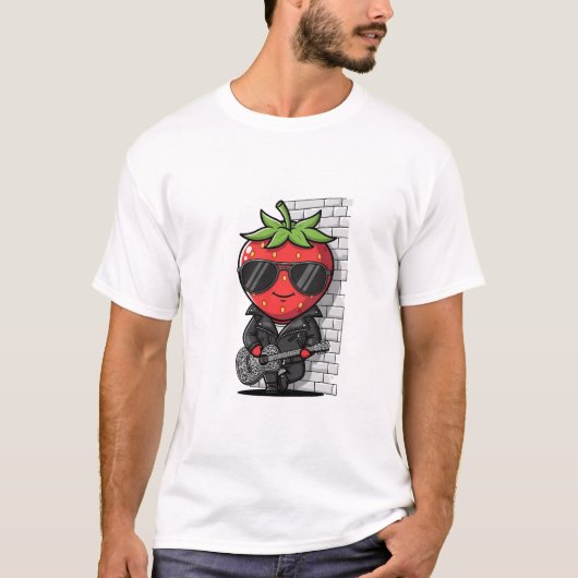 Rockstar Strawberry T-shirt (Voorkant)