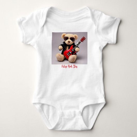 "ROCKSTAR TEDDY" ROMPER (Voorkant)