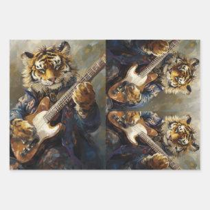 Rockstar Tiger Fun Animal Decoupage Papier Inpakpapier Vel