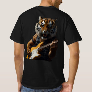Rockstar Tiger met elektrische gitaar T-shirt