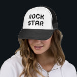 Rockstar Trucker Pet<br><div class="desc">Voel je als een Rockstar met dit moderne en minimalistische tekstontwerp. Volledig aanpasbaar met uw favoriete kleuren.</div>