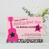 Rockstar Uitnodiging (Staand voorkant)