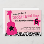 Rockstar Uitnodiging (Voorkant / Achterkant)