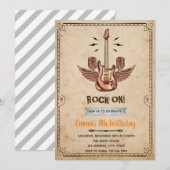  Rockstar-uitnodiging Bedankkaart (Voorkant / Achterkant)