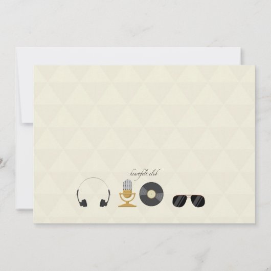 Rockstar-uitnodiging Kaart (Achterkant)