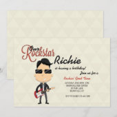 Rockstar-uitnodiging Kaart (Voorkant / Achterkant)