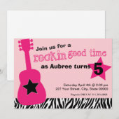 Rockstar-uitnodiging Kaart (Voorkant / Achterkant)