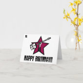"RockStar" Verjaardagskaarten Kaart (Gele Bloem)
