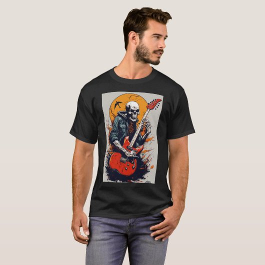 Rockstar Vibes: Skull & Cool T-shirt (Voorkant volledig)