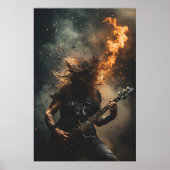 Rockstar Vlammen Poster (Voorkant)