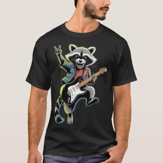 Rockstar Wasbeer met Elektrische Gitaar vintage fa T-shirt