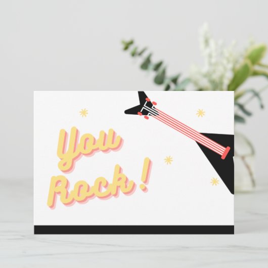 Rockstar werknemer Hartelijk dank voor uw platte k Bedankkaart (Staand voorkant)