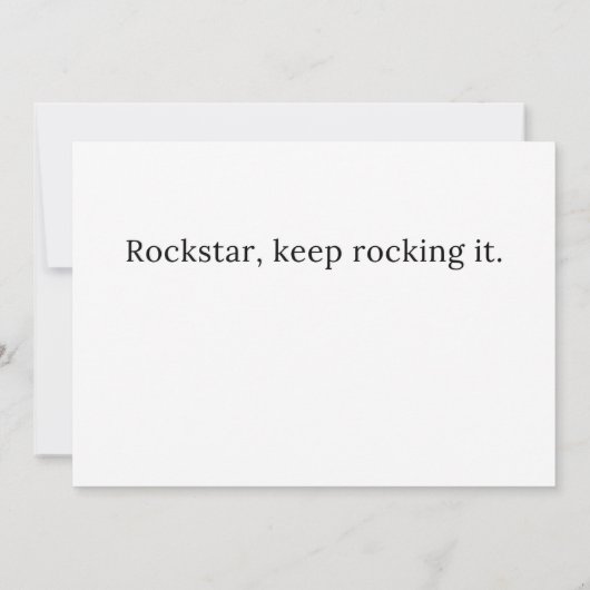 Rockstar werknemer Hartelijk dank voor uw platte k Bedankkaart (Achterkant)