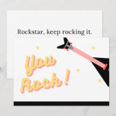 Rockstar werknemer Hartelijk dank voor uw platte k Bedankkaart (Voorkant / Achterkant)