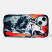 Rockstar Wolfie iPhone 15 Case (Achterkant horizontaal)