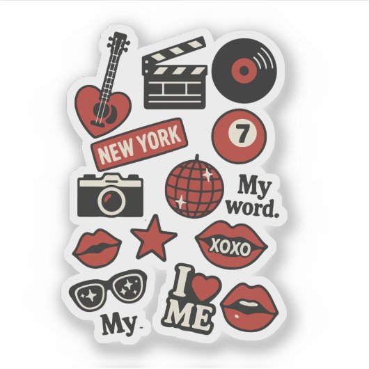rockstars aesthetic sticker (Voorkant)