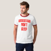 ROCKSTARS SLAPEN NIET (alleen!) T-shirt (Voorkant volledig)