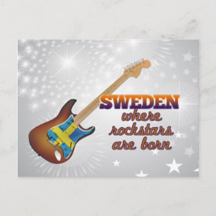 Rockstars worden in Zweden geboren Briefkaart