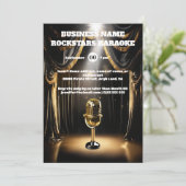 Rockstars zakenjaar einde karaoke party kaart (Staand voorkant)