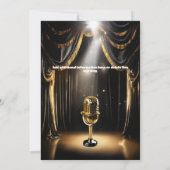 Rockstars zakenjaar einde karaoke party kaart (Achterkant)