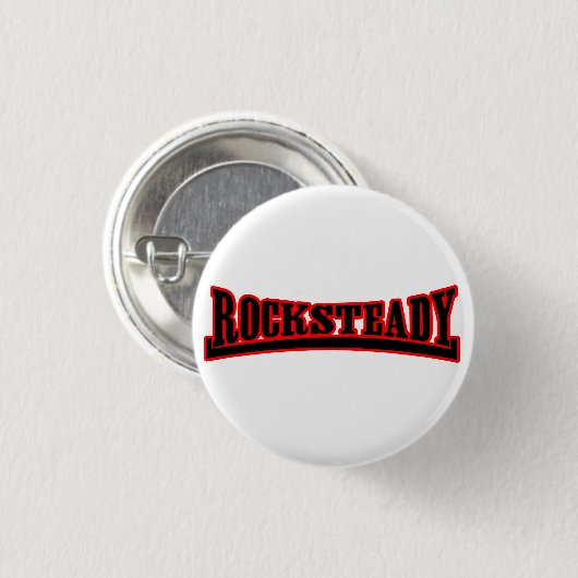 Rocksteady Black Red Button (Voorkant /achterkant)