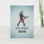 Rockster & elektrische gitaar - grunge look voor m kaart (Voorkant)