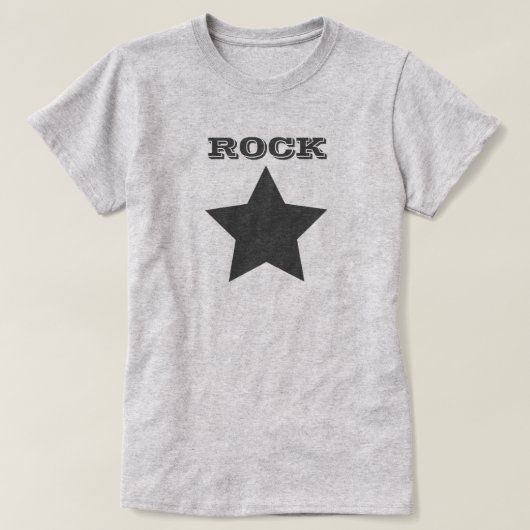 ROCKSTER | Grijs Star Dames Basic T-shirt (Design voorkant)