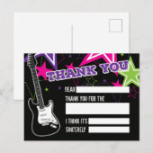 Rockster Verjaardag Bedankt Briefkaart (Voorkant / Achterkant)
