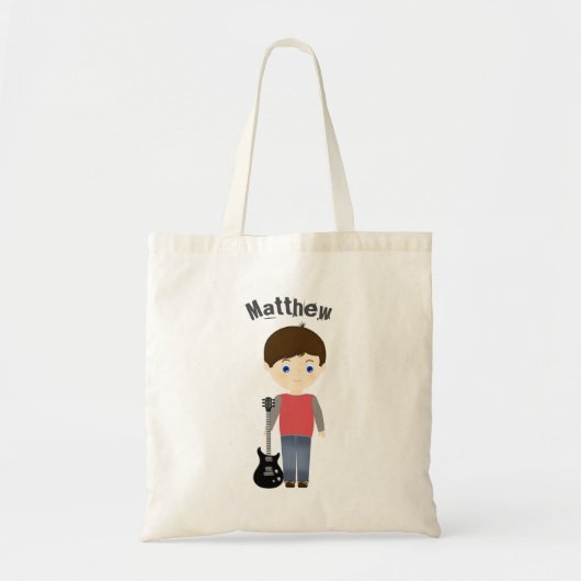 Rockster Verjaardags Jongen Tote Bag (Voorkant)