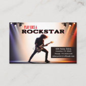 Rockstergitaarinstructeur Visitekaartje (Achterkant)