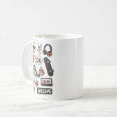 rocksterren jongens esthetiek  koffiemok (Voorkant links)