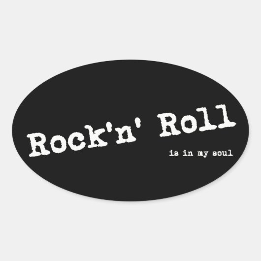 Rockstijl Ovale Sticker (Voorkant)
