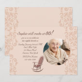 Rockstoel Fotouitnodiging Kaart (Voorkant / Achterkant)