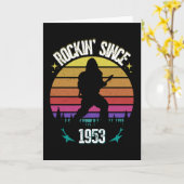 Rockt sinds 1953 Bigfoot muziekliefhebber Kaart (Gele Bloem)