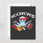 Rocktopus Animal Pun Funny Octopus Zee Creater Briefkaart (Voorkant / Achterkant)