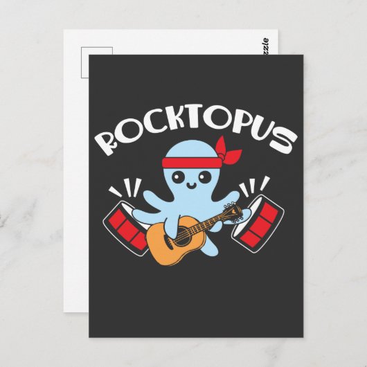 Rocktopus Animal Pun Funny Octopus Zee Creater Briefkaart (Voorkant / Achterkant)