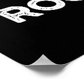 Rocktopus Funny Rock Band Octopus Pun Dark BG Poster (Hoek)