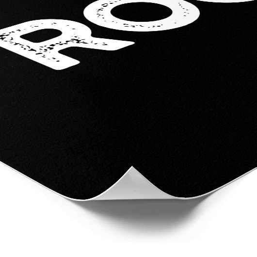 Rocktopus Funny Rock Band Octopus Pun Dark BG Poster (Hoek)