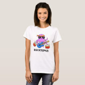 Rocktopus Funny Rock Band Octopus Pun T-shirt (Voorkant volledig)